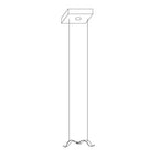 Large Seagull Chandelier 1 head Round canopy H 59.1″ / H 150cm / L 11.8″ / L 30cm / Warm Light Chandelier
