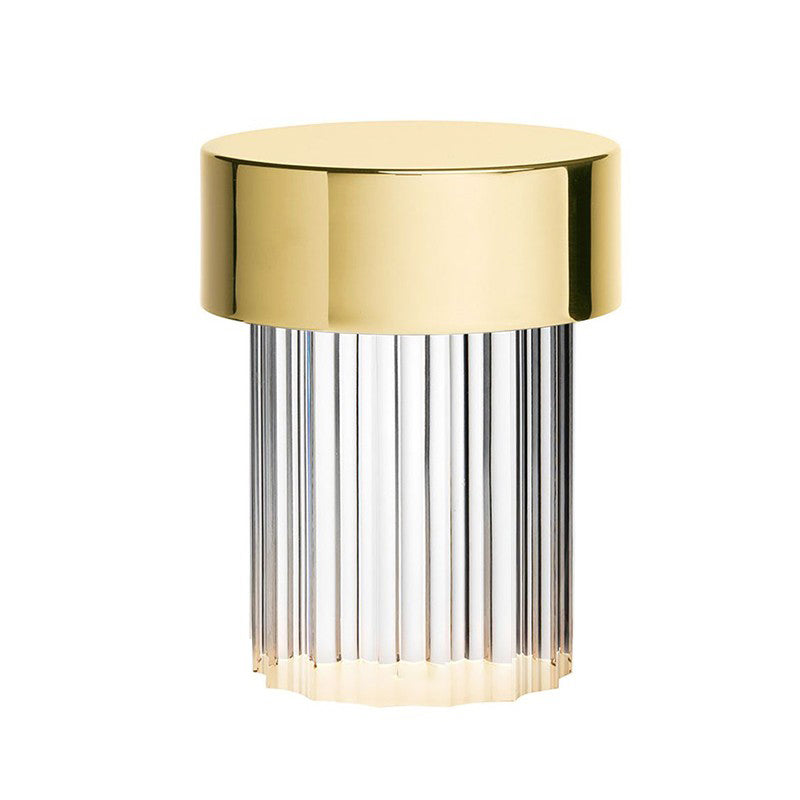 Last Order Portable Table Lamp Model B ? 3.9″ x H 5.5″ / Dia 10cm x H 14cm / Gold & Clear / Touch Infinite Dimming