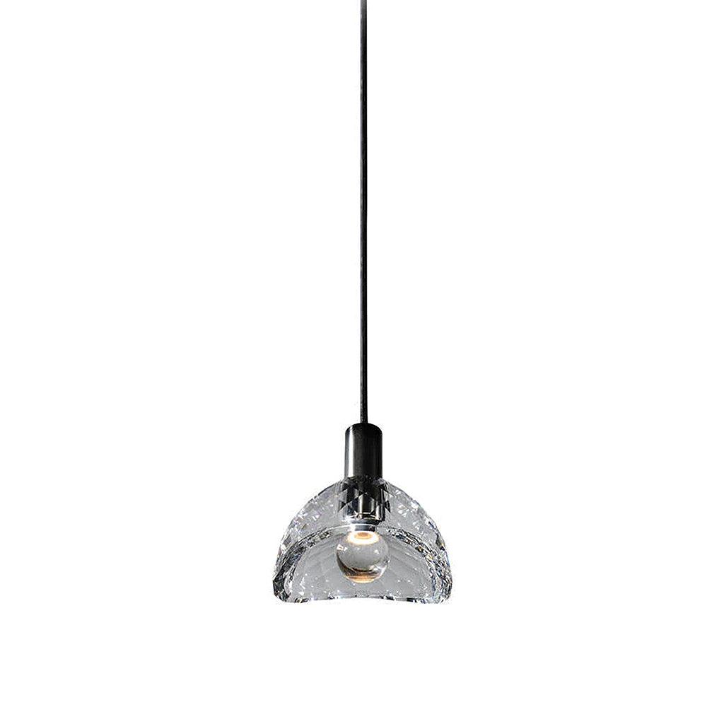 Latham Glass Pendant Lamp Dia 13cm x H 13.5cm / ∅ 5.1″ x H 5.3″ / Black / Warm White Pendant light