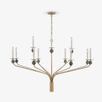 Laurel Branching Brass Chandelier