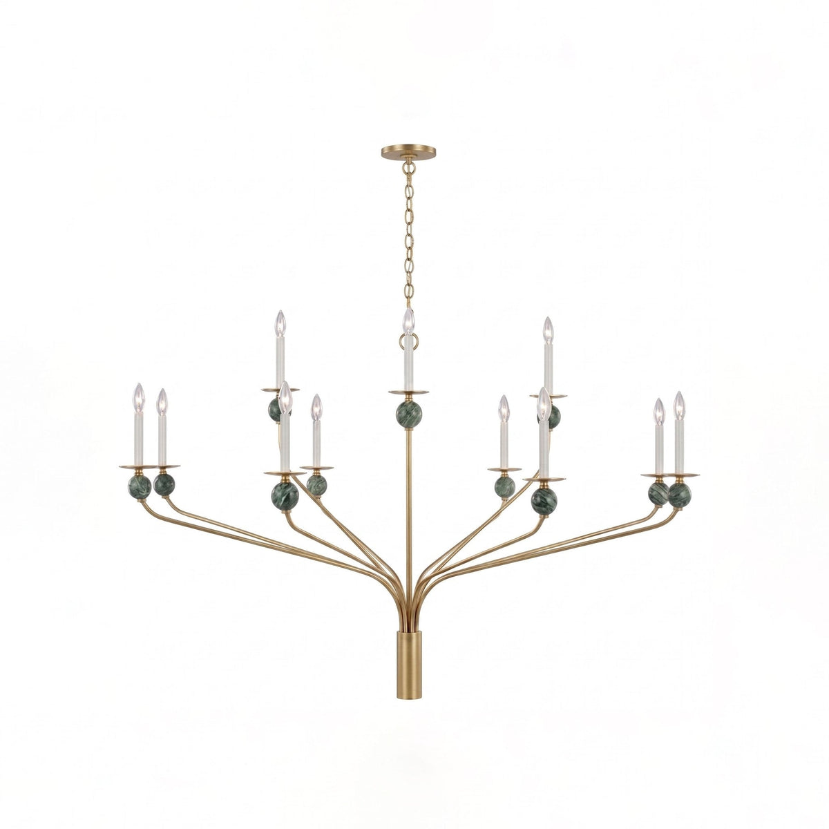 Laurel Branching Brass Chandelier