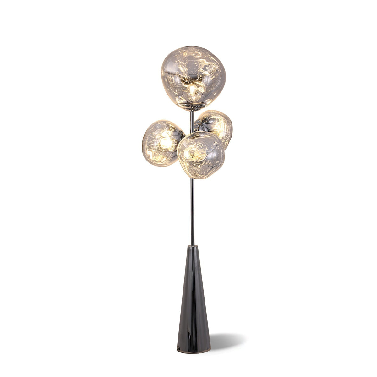 Lava Column Floor Lamp ∅ 22.8″ x H 68.9″ / Dia 58cm x H 175cm / Chrome + Black / US plug Floor lamp
