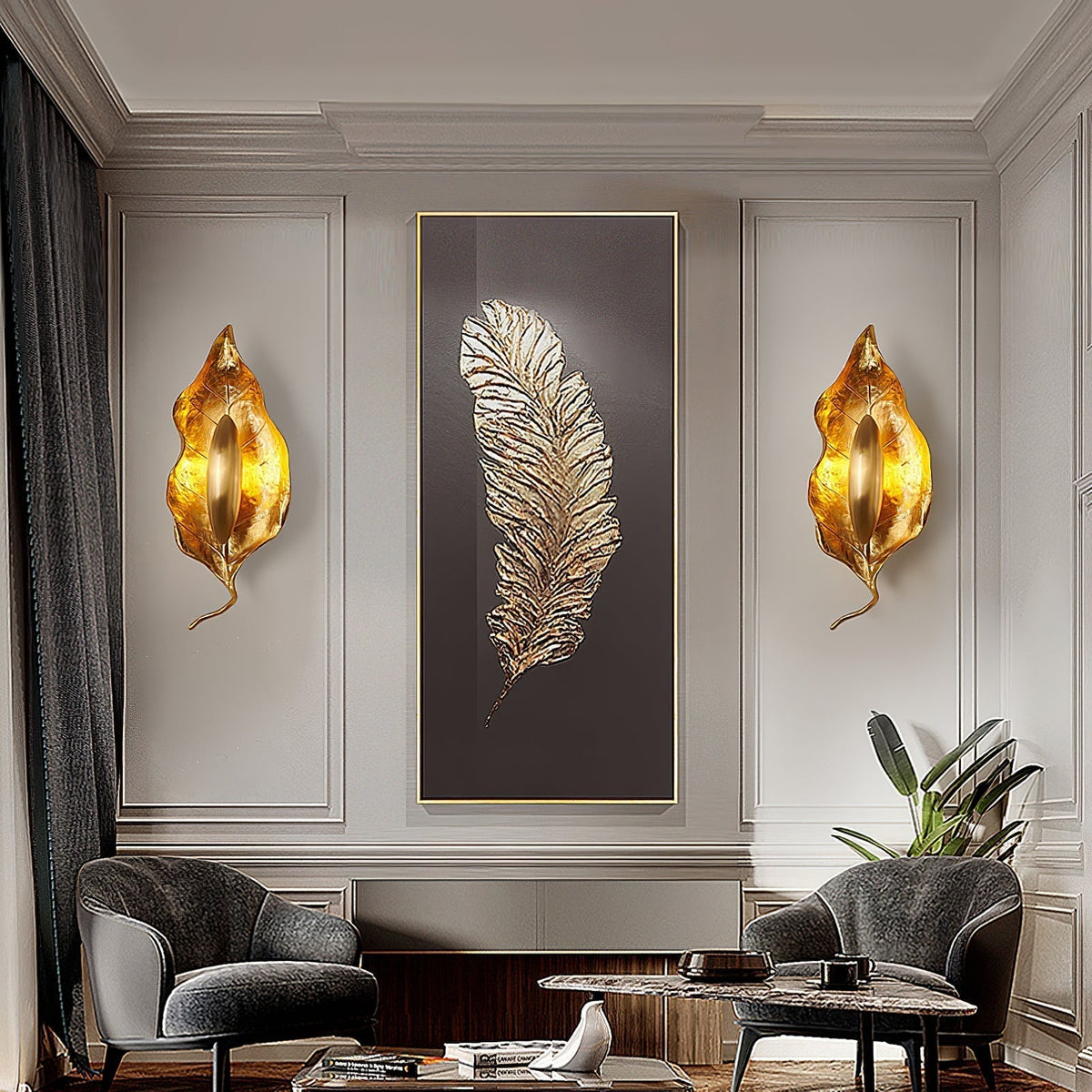 Leaf Brass Wall Lamp Wall lamp