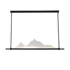 Leah Mountains Pendant Light L 59″ x W 11.8″ x H 9.8″ / L 150cm x W 30cm x H 25cm / Black & White / Warm Light Pendant