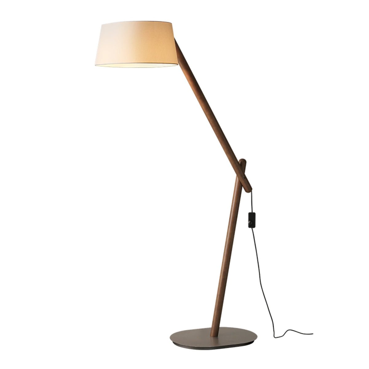 Lean Pivot Floor Lamp ∅ 18.9″ x H 65″ / Walnut Color / US Plug Floor lamp