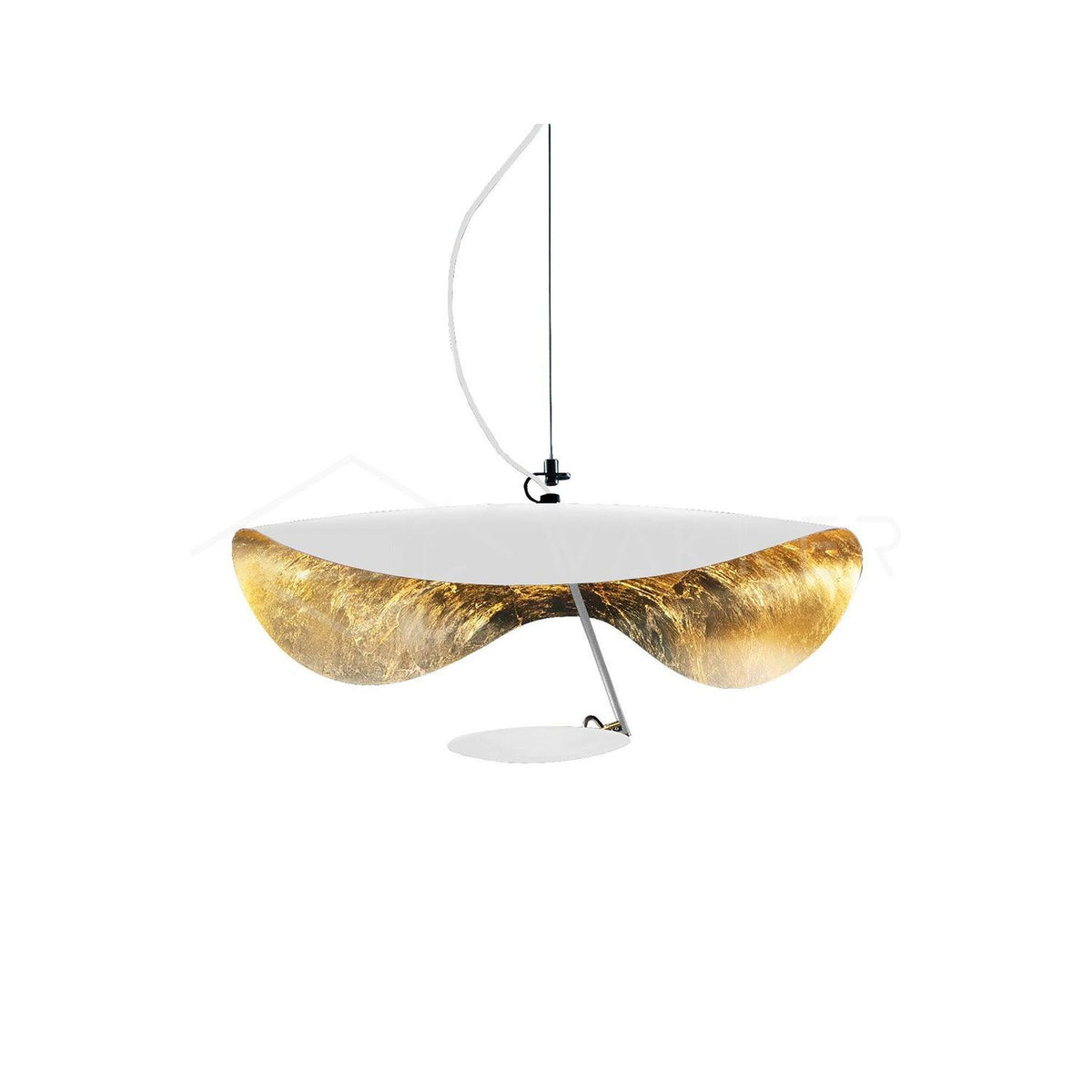 Giorgio Pendant Light ∅ 15.7″ x H 10.6″ / Dia 40cm x H 27cm / White + Gold / Warm Light Pendant light