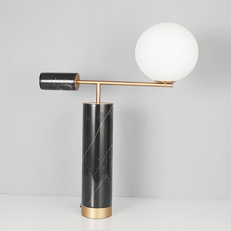Lexi Table Lamp ∅ 19.7″ x H 25.6″ / Dia 50cm x H 65cm / Gold & Black Marble / US Plug Table lamp