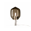 Lighthouse Table Lamp ∅ 8.7″ x H 18.9″ / Dia 22cm x H 48cm / White Marble + Smoked Glass / US Plug Table lamp
