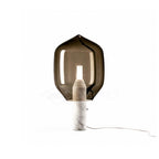 Lighthouse Table Lamp ∅ 8.7″ x H 18.9″ / Dia 22cm x H 48cm / White Marble + Smoked Glass / US Plug Table lamp