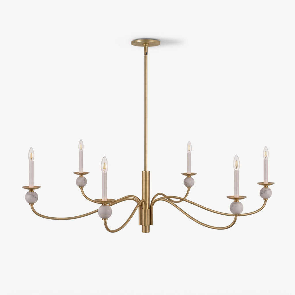 Linden Wave Arm Chandelier
