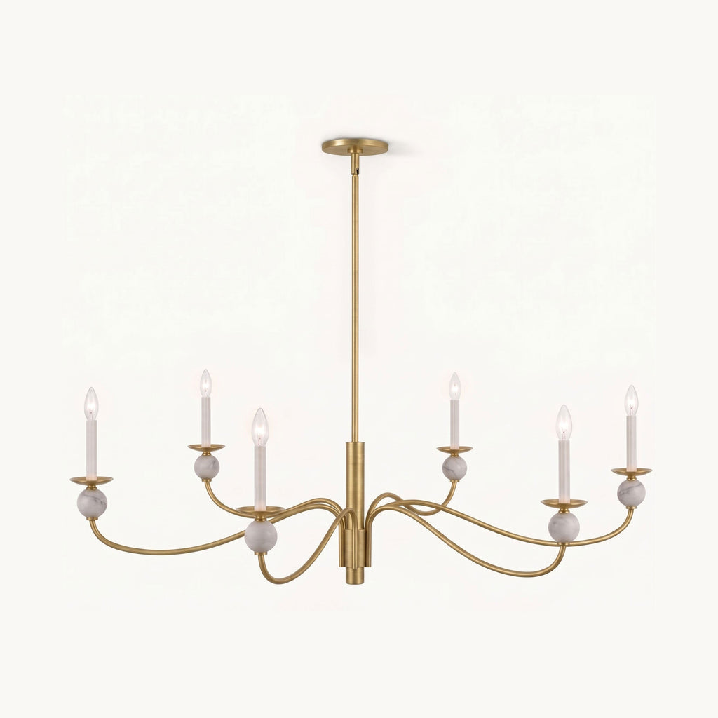 Linden Wave Arm Chandelier