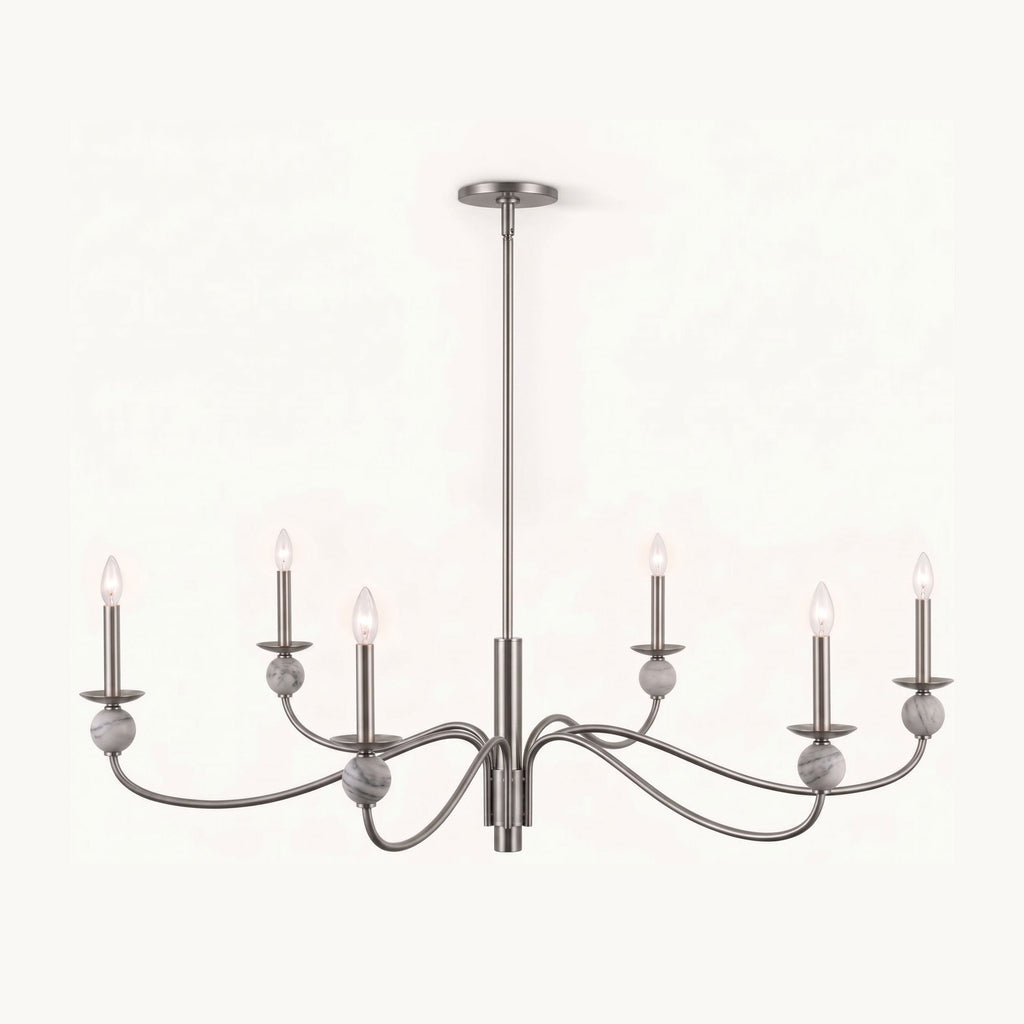 Linden Wave Arm Chandelier
