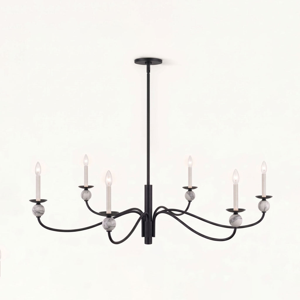 Linden Wave Arm Chandelier