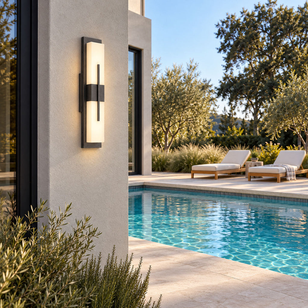 Linear Resin Outdoor Wall Light