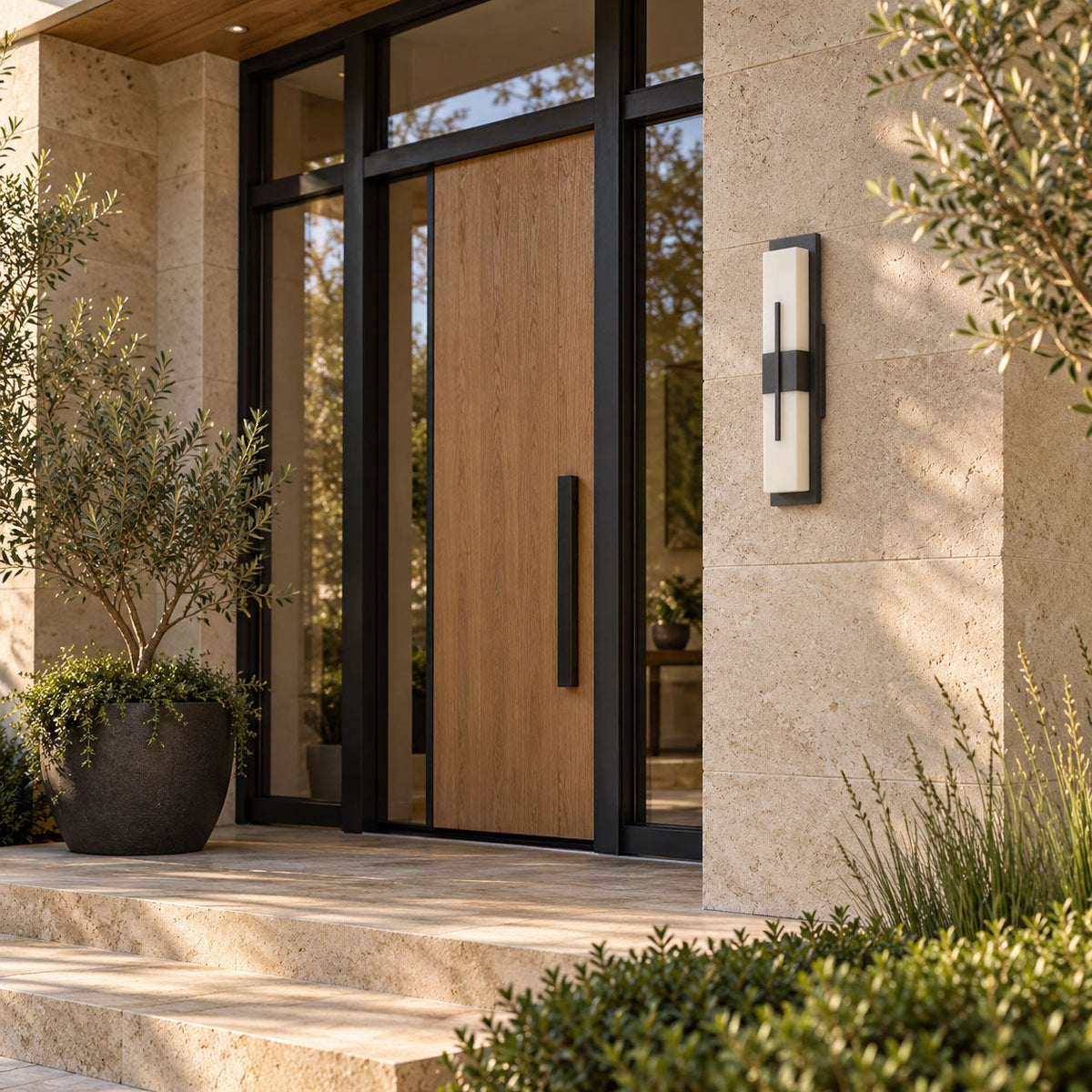 Linear Resin Outdoor Wall Light