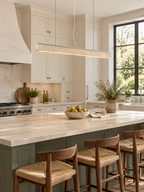 Linear Travertine Suspension Lamp