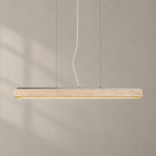 Linear Travertine Suspension Lamp