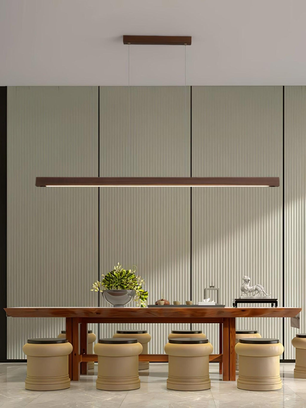Linear Wooden Pendant Light Pendant light