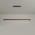 Linear Wooden Pendant Light ? 39.4″ x H 59″ / Dia 100cm x H 150cm (Power: 19W) / Walnut / Warm Light Pendant light