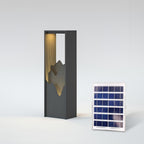 Linkmoon Solar Outdoor Light Model A: L 5.5″ x W 2.8″ x H 15″ / L 14cm x W 7cm x H 38cm / Black / Warm Light Table lamp