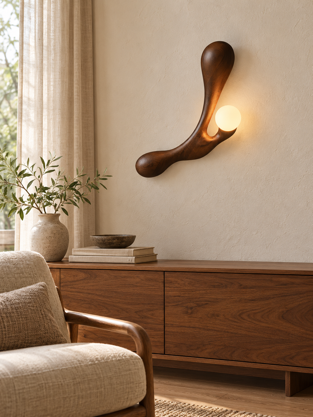 Liora Drift Wood Wall Lamp