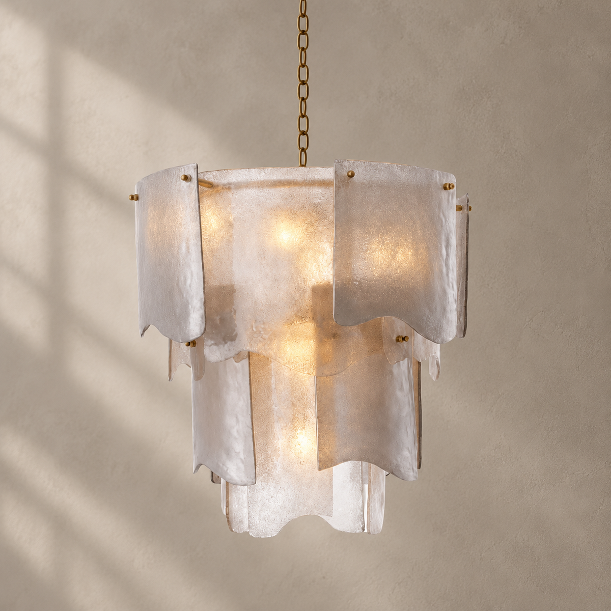 Liora Melted Glass Chandelier