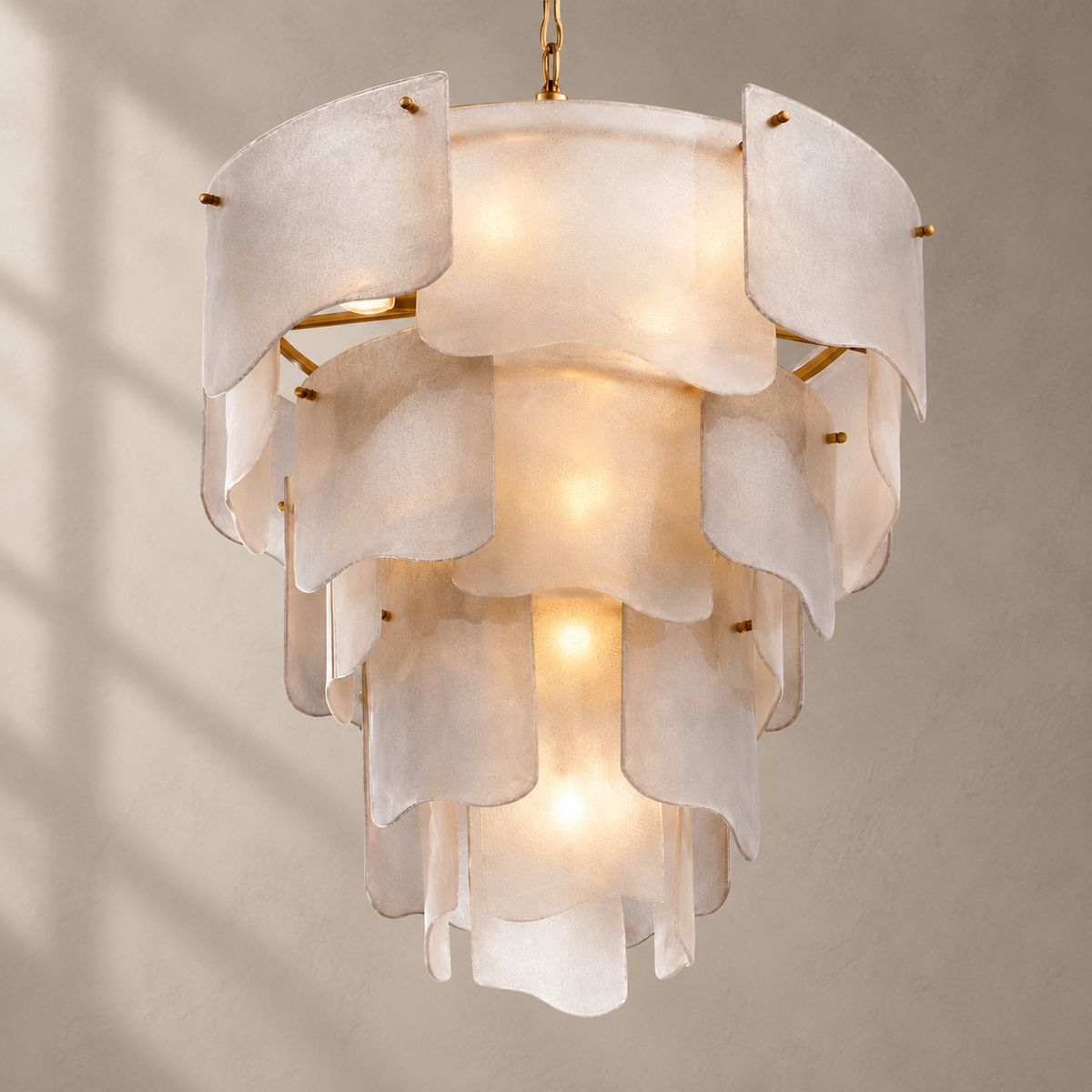 Liora Melted Glass Chandelier