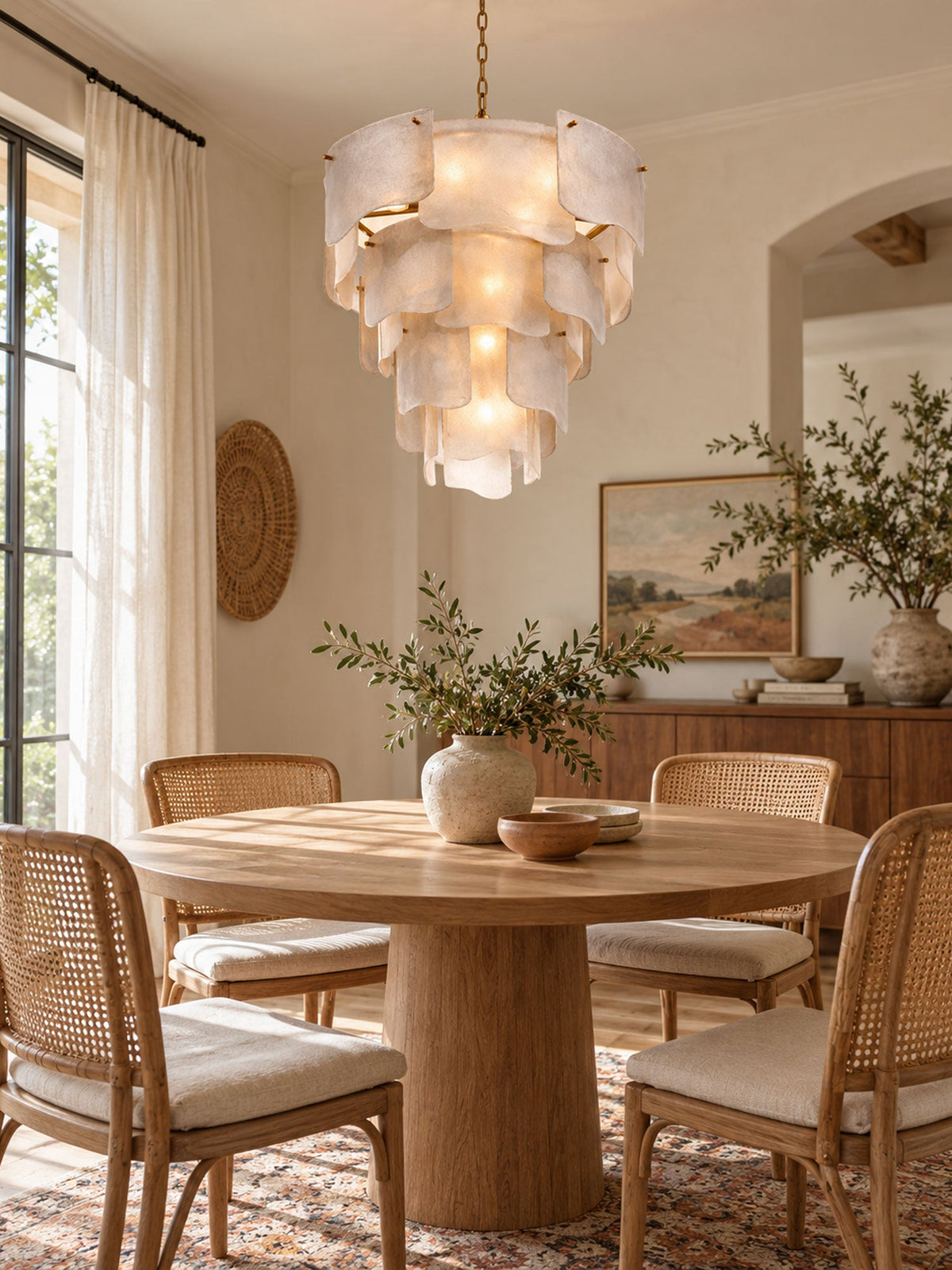 Liora Melted Glass Chandelier