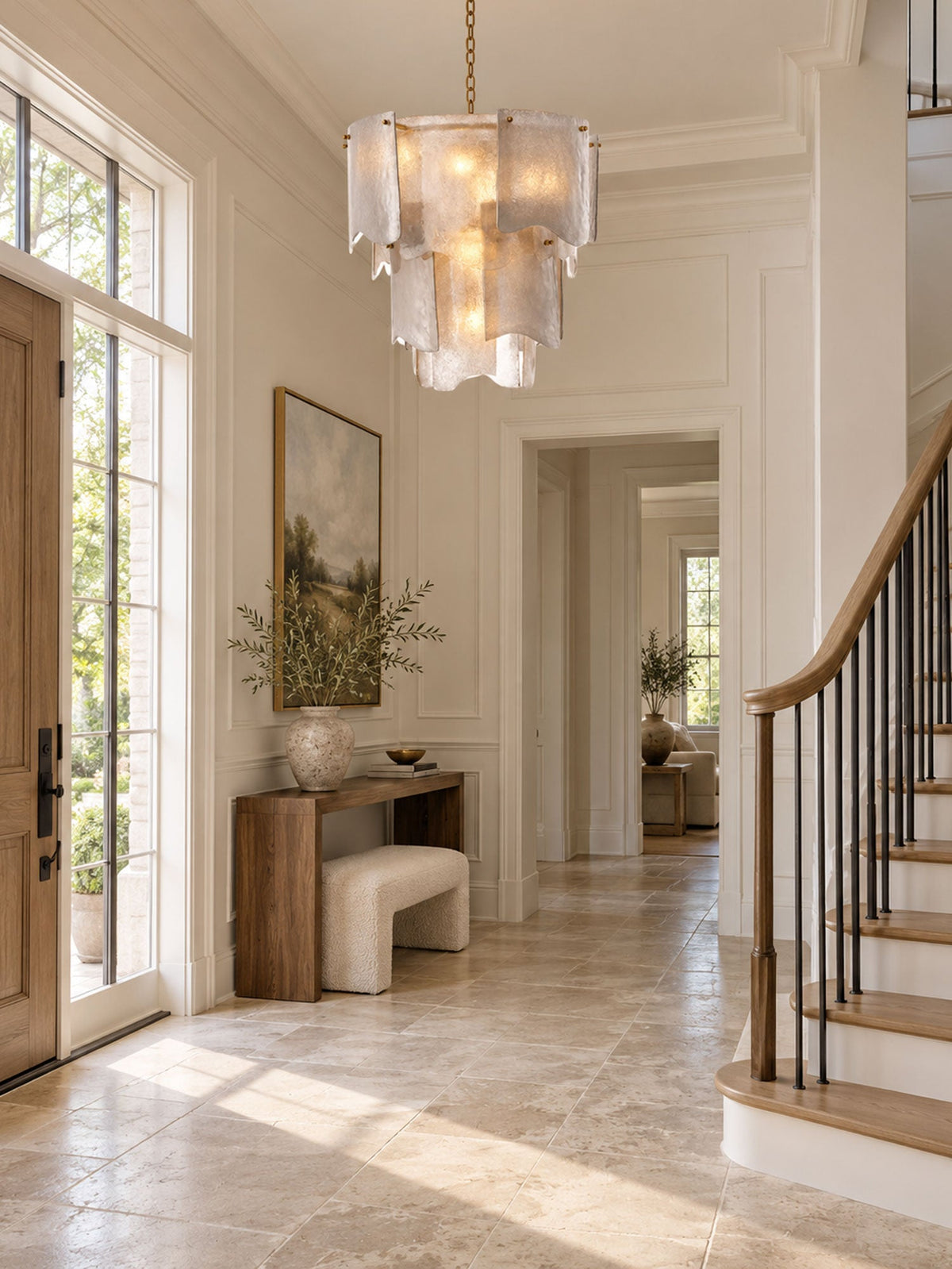 Liora Melted Glass Chandelier