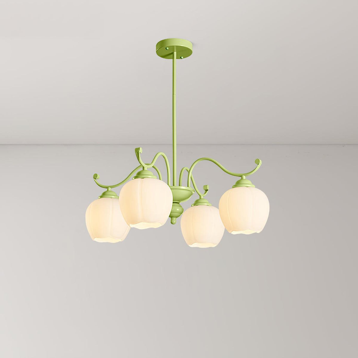 Lomance Lily Chandelier 4 heads ? 22.4″ x H 26″/ Dia 57cm x H 66cm / Green Chandelier