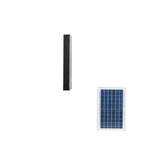 Long Strip Outdoor Sconce Solar Power ∅ 2″ x H 11.8″ / Dia 5cm x H 30cm / Black / Warm Light Wall lamp