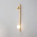 Long Arm Wall Light W 3.9″ x H 31.5″ / W 10cm x H 80cm / Brass Wall lamp