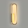 Long Ova Wall Lamp Left: ∅ 3.9″ x H 15.7″ / Dia 10cm x H 40cm / Brass / Warm Light Wall lamp