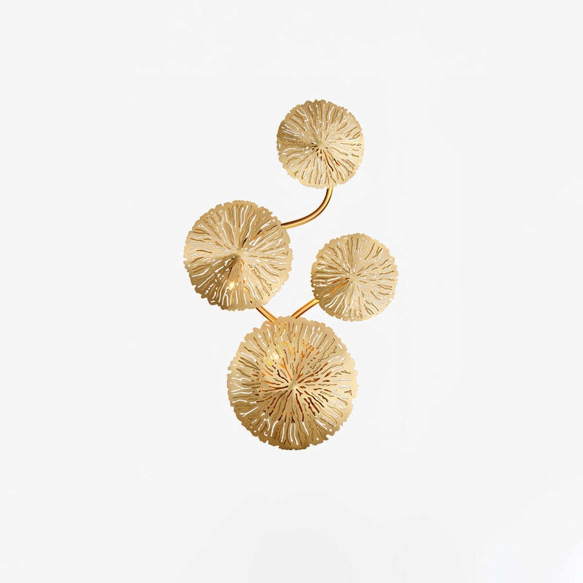 Lotus Leaf Wall Sconce Model G: W 15.4″ x H 24.1″ / W 39cm x H 61cm / Stainless steel/metal Wall lamp