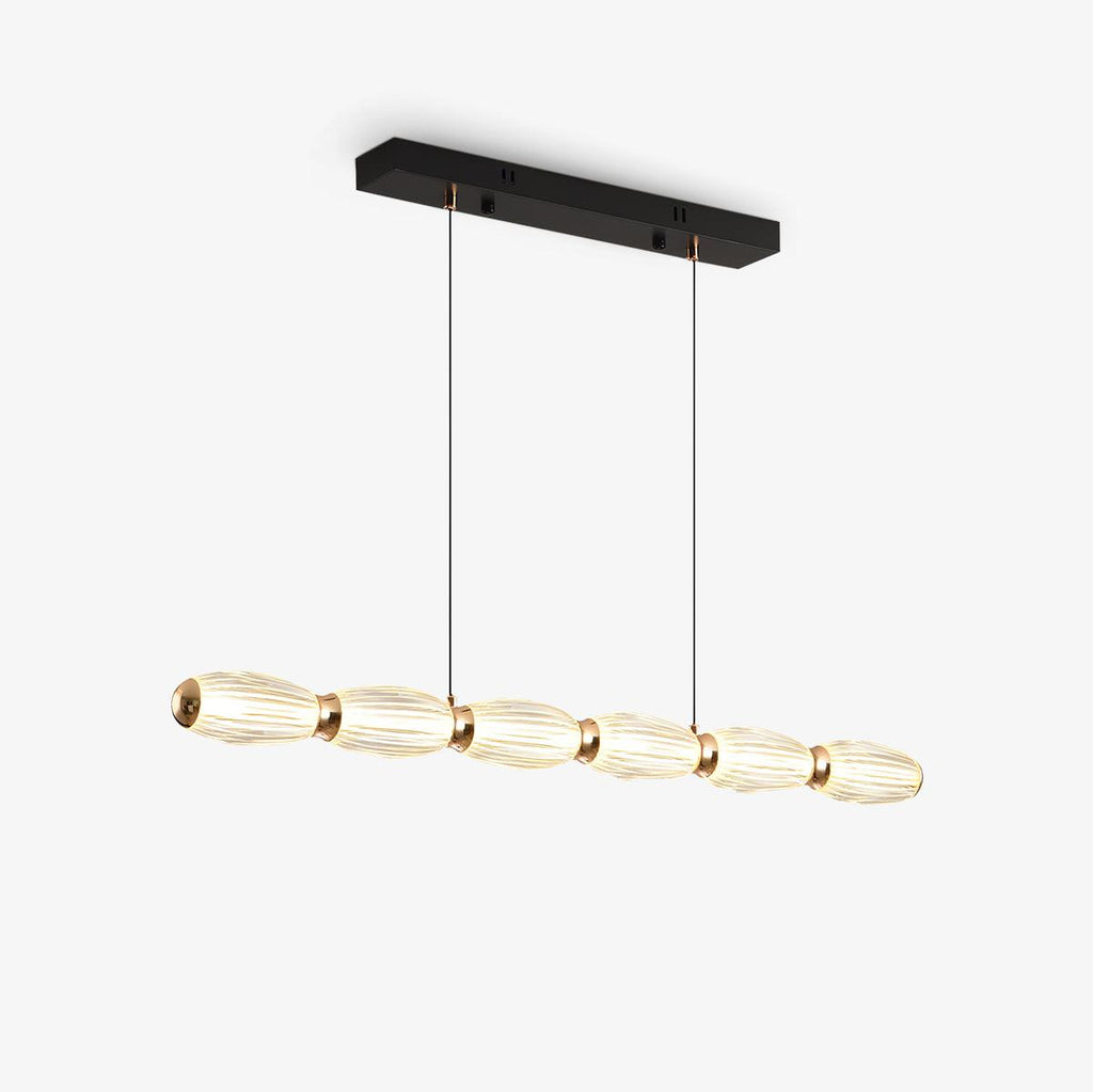 Lotus Root Pendant Lamp ∅ 36.4″ x H 2.8″ / Dia 88cm x H 7cm / Black & Clear / Three-Color Changing Light Pendant light