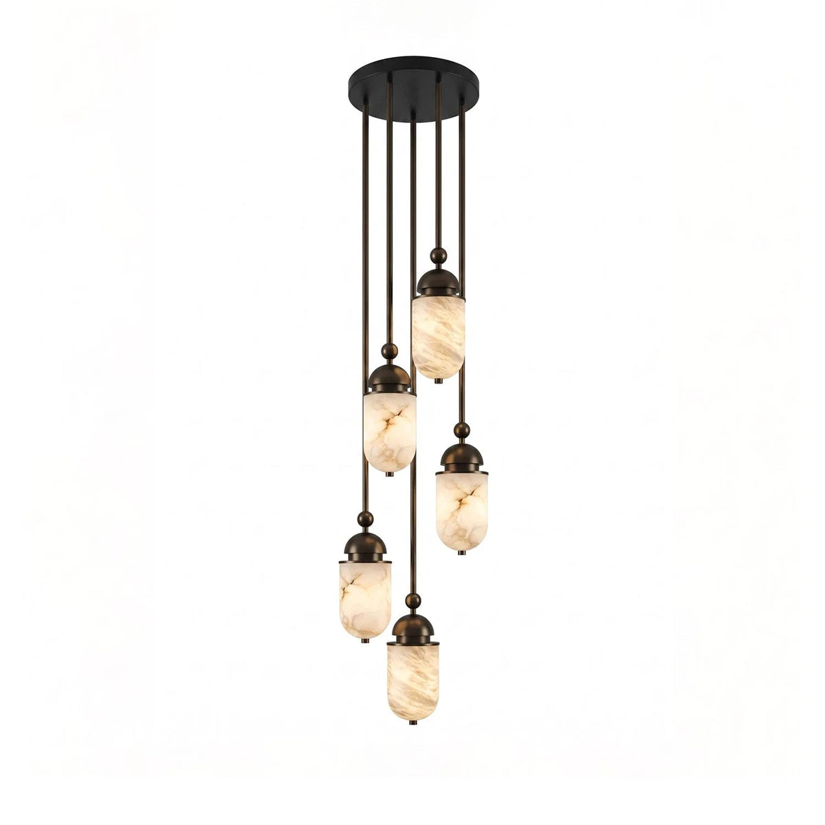 Lozenge Alabaster Rod Pendant Lamp
