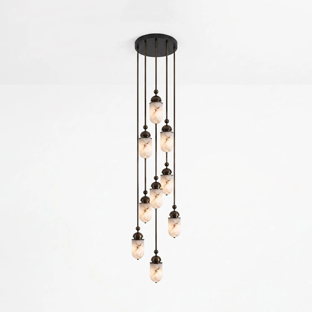 Lozenge Alabaster Rod Pendant Lamp