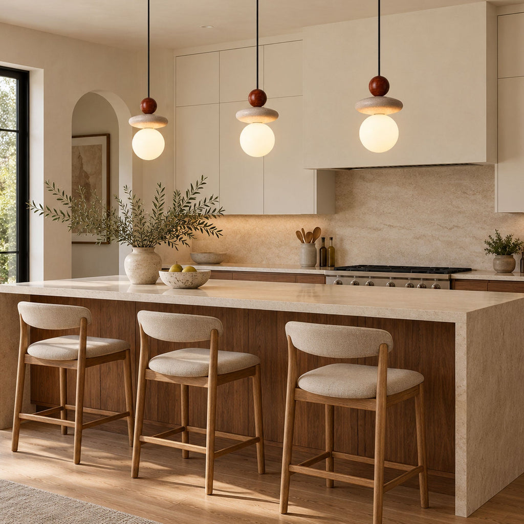 Lumi Travertine Pendant Light