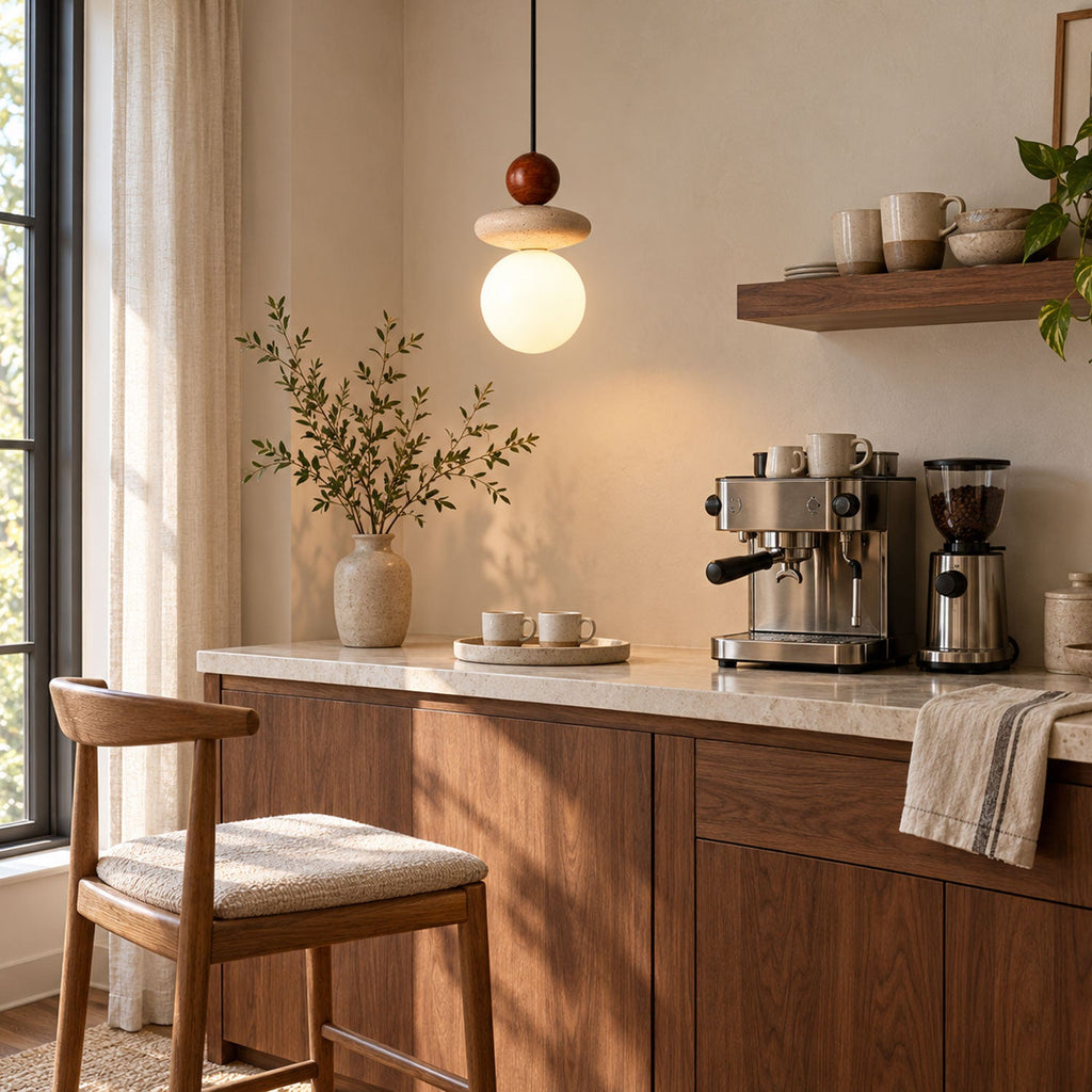 Lumi Travertine Pendant Light