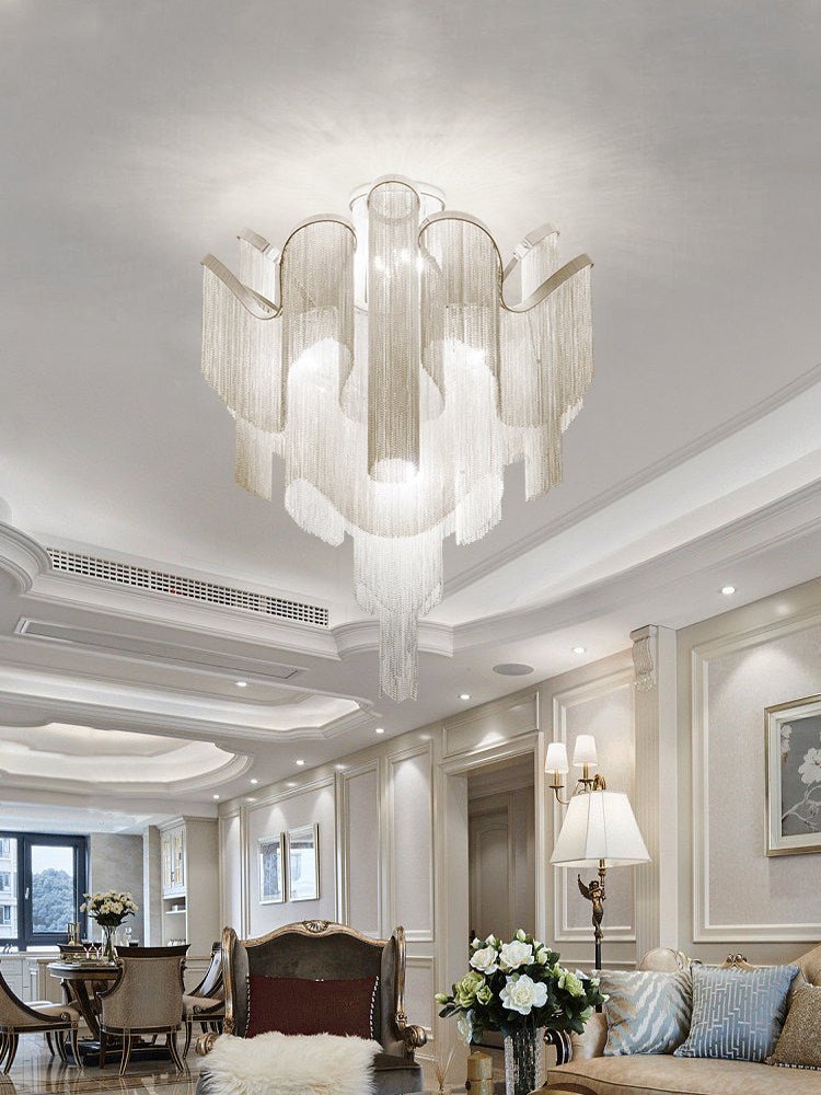 Luminous Cascade Chain Ceiling Light