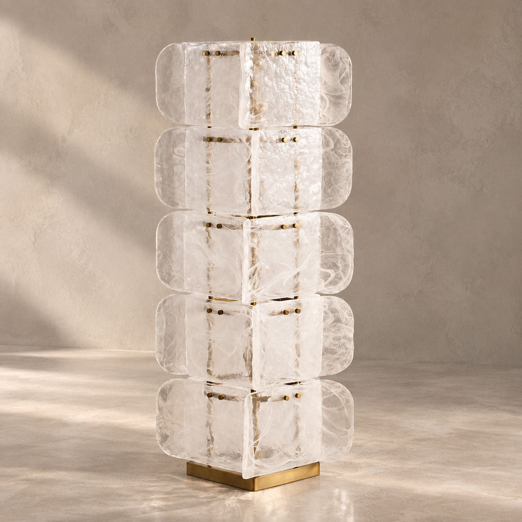 Lush Glass Tower Floor Lamp