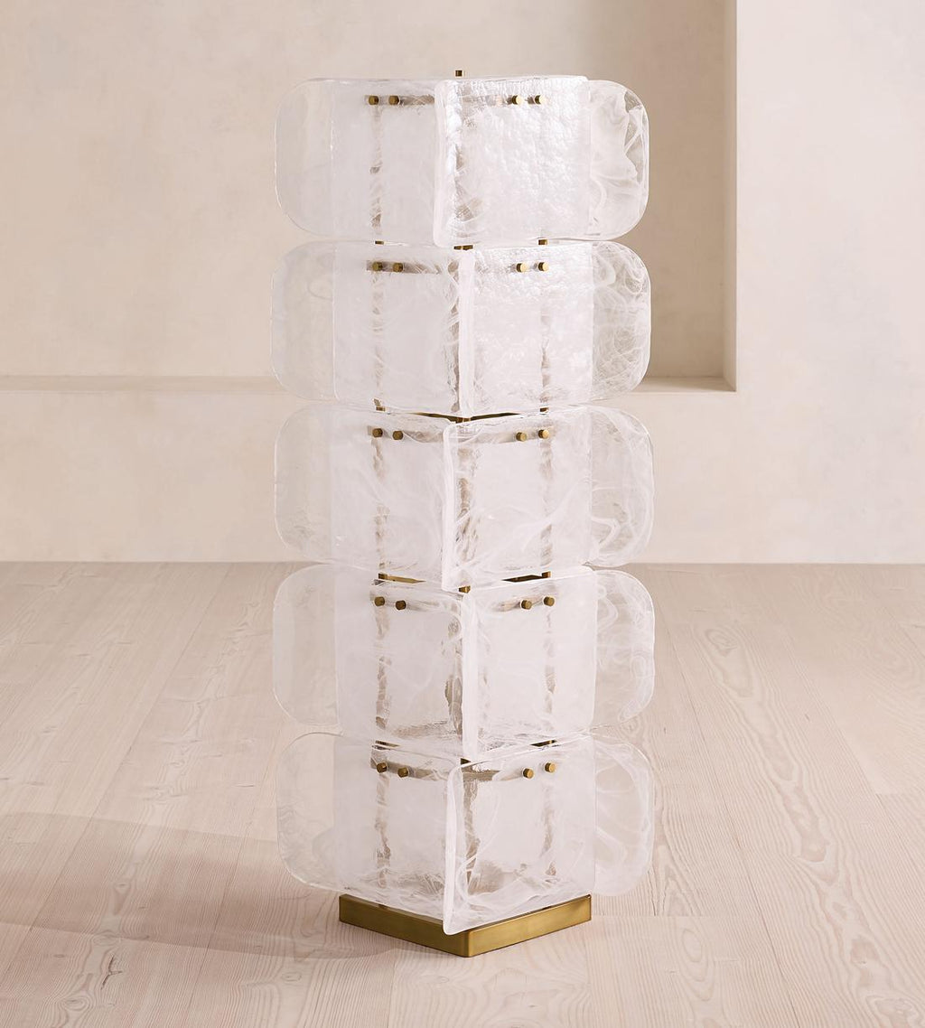 Lush Glass Tower Floor Lamp