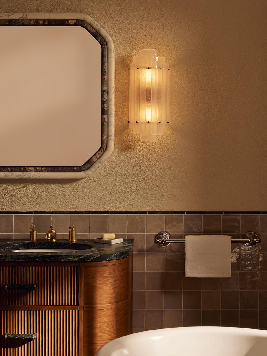 Lush Glass Tower Floor Lamp