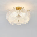 Maple Leaf Cluster Ceiling Light ∅ 17.7″ x H 11″ / Dia 45cm x H 28cm / Gold & White Ceiling lamp