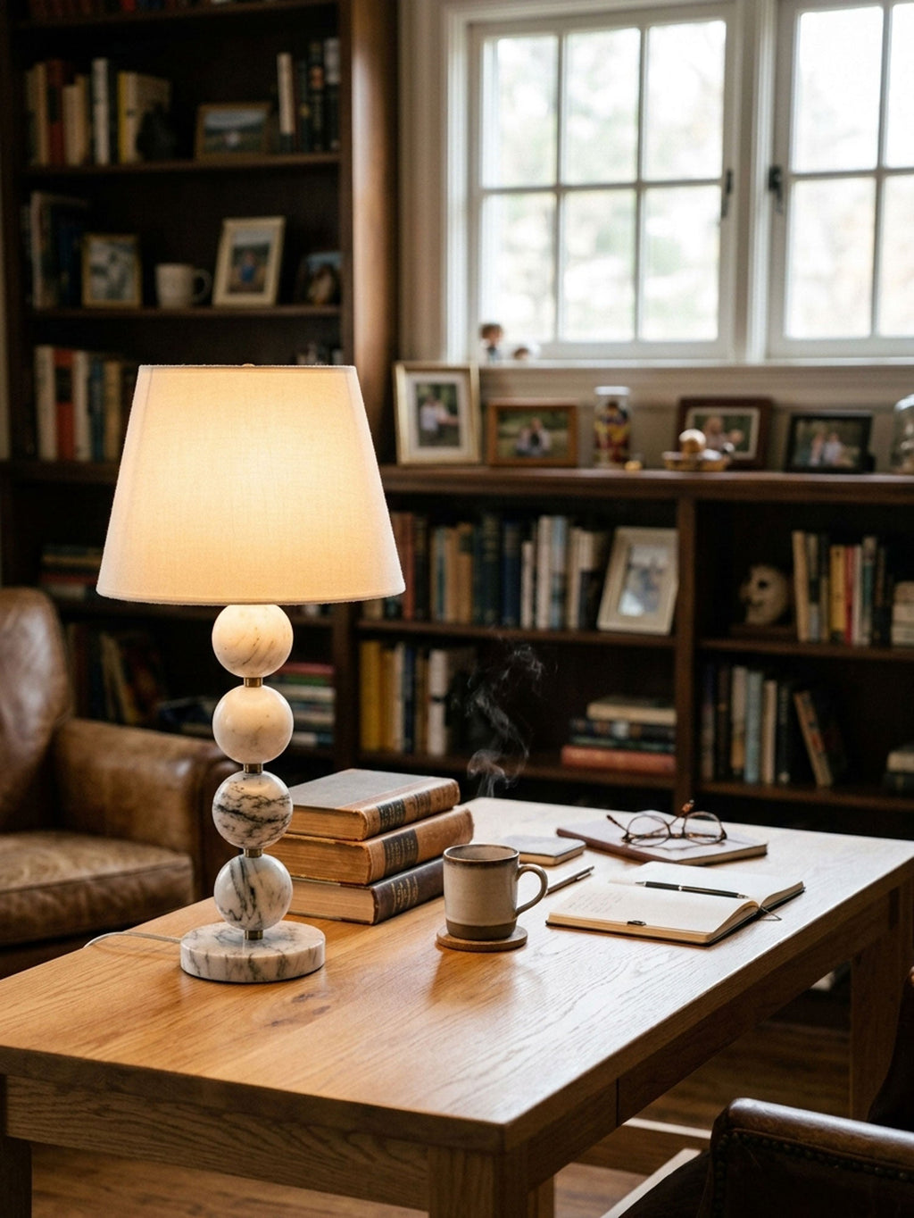 Marble Sphere Table Lamp