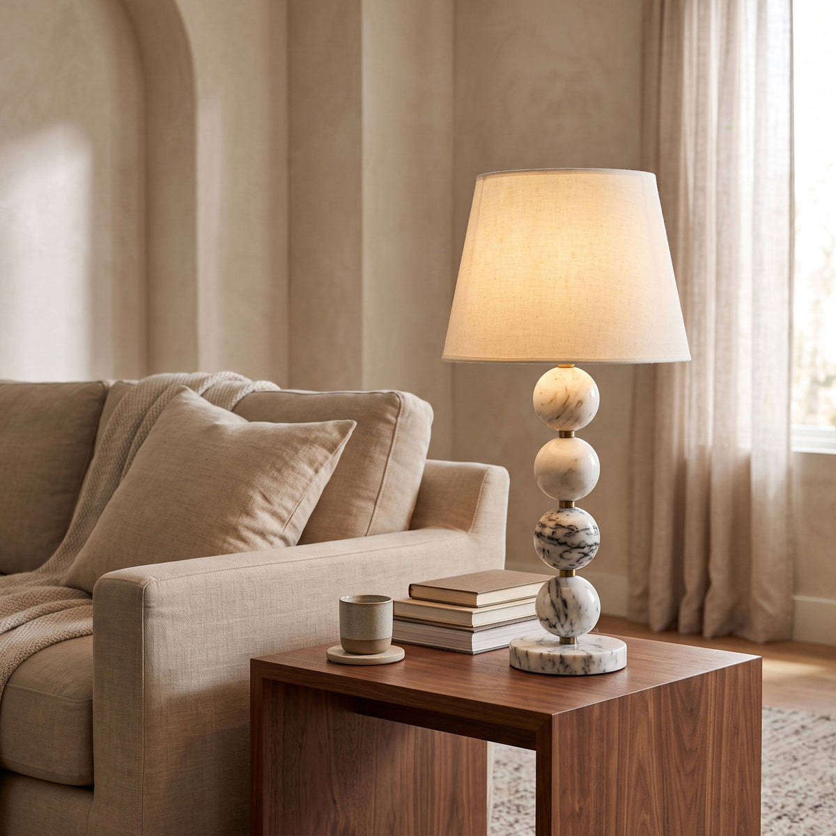 Marble Sphere Table Lamp