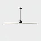 Marble Linear Pendant Lamp L 50.4″ x H 4.7″ / L 128cm x H 12cm / Black & Green Marble / Warm light Pendant light