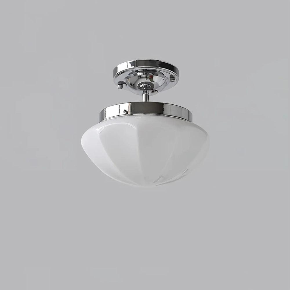 Marta Mini Pendant Lamp ∅ 9.8″ x H 8.7″/ Dia 25cm x H 22cm / Silver / White Pendant light