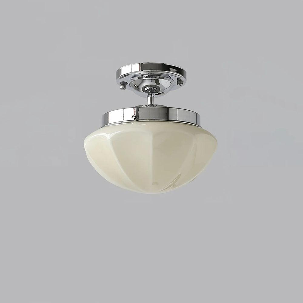 Marta Mini Pendant Lamp ∅ 9.8″ x H 8.7″/ Dia 25cm x H 22cm / Silver / Beige Pendant light