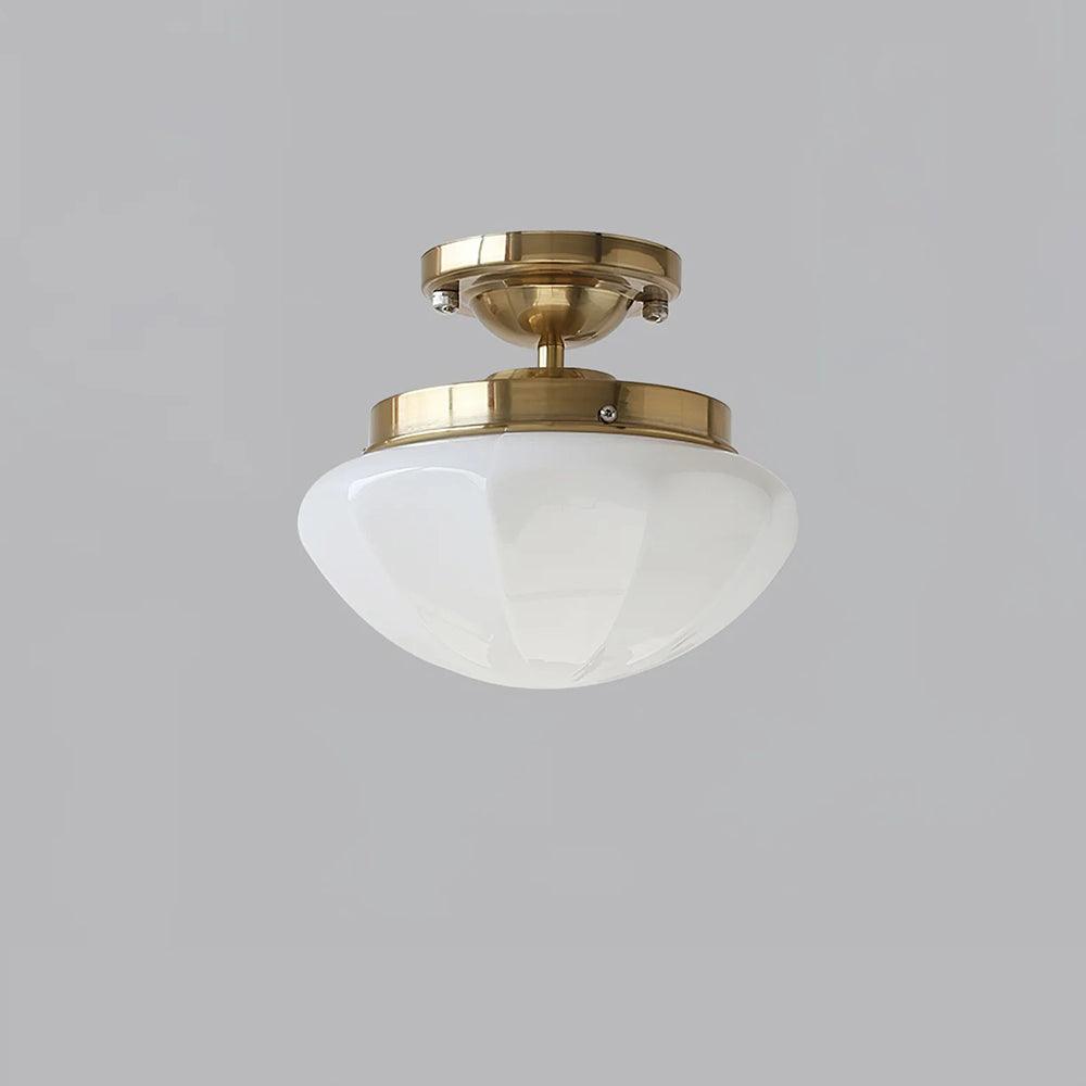 Marta Mini Pendant Lamp ∅ 9.8″ x H 8.7″/ Dia 25cm x H 22cm / Gold / White Pendant light